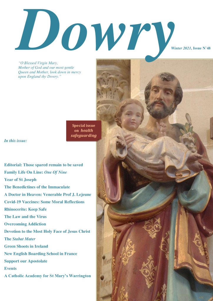 Dowry Magazine No48 Winter 2021 edition FSSP Catholic